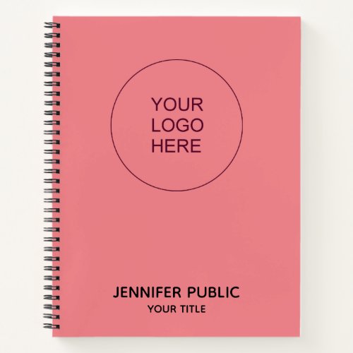 Upload Business Company Logo Text Here Notebook