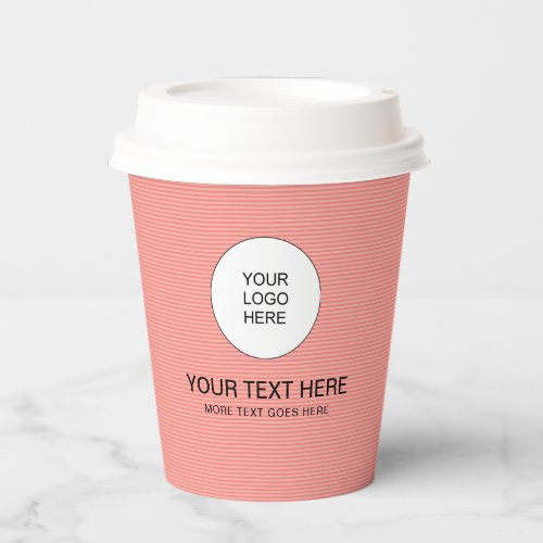 Upload Business Logo Here Add Text Papercup Lid Paper Cups