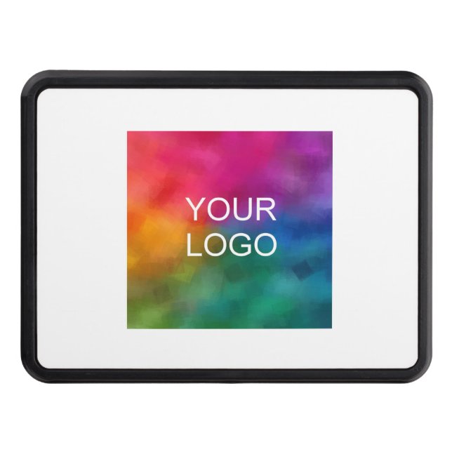 Upload Business Logo Here Modern Simple Template Hitch Cover (Front)