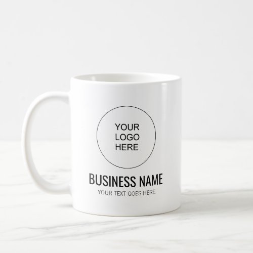 Upload Business Logo Here Template Custom Text Coffee Mug