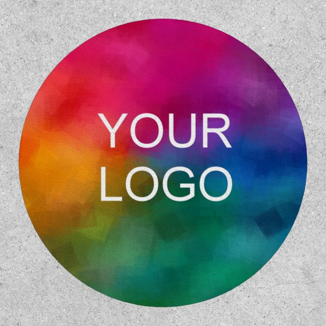 Upload Business Logo or Photo Image Large Circle Patch (Front)