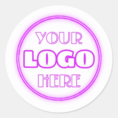 Upload Business Logo Professional  Classic Round Sticker