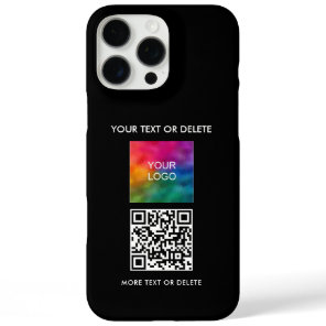 Upload Business Logo QR Code Create Your Own iPhone 16 Pro Max Case