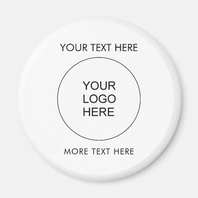 Upload Business Logo Text Employee Staff Name Magnet (Front)