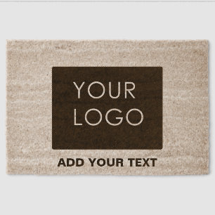  Upload Business Logo to Custom Natural Coir Fiber Doormat