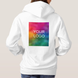 Upload Business Logo White Color Template Hoodie