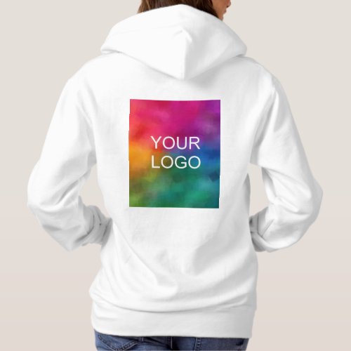 Upload Business Logo White Color Template Hoodie
