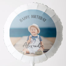 Upload Child Photo Custom Name with Happy Birthday