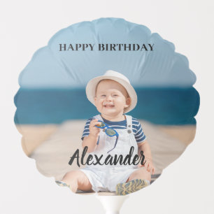 Upload Child Photo Name Two Sided Balloon