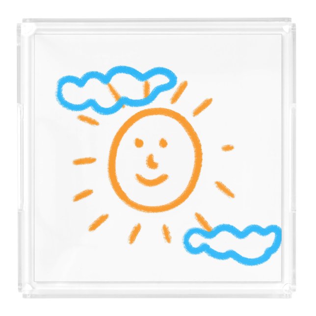 Upload Childs Drawing Turn Kids Artwork to Acrylic Tray (Front)