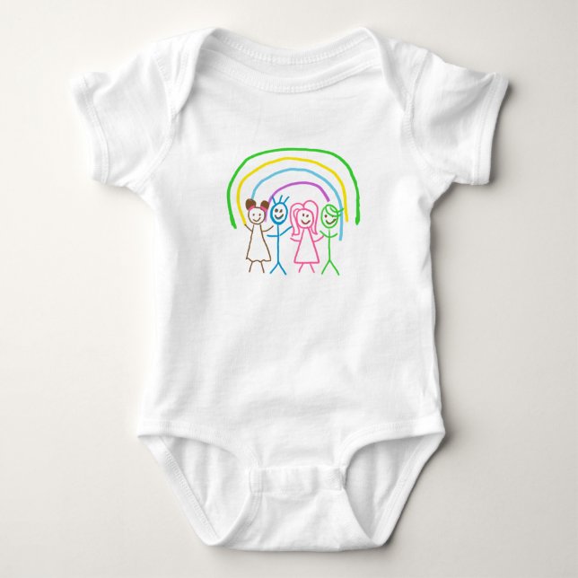 Upload Childs Drawing Turn Kids Artwork to Baby Bodysuit (Front)