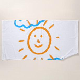 Upload Childs Drawing Turn Kids Artwork to Beach Towel