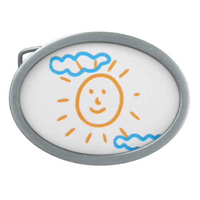 Upload Childs Drawing Turn Kids Artwork to Belt Buckle (Front)