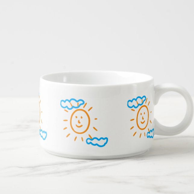 Upload Childs Drawing Turn Kids Artwork to  Bowl (Left)