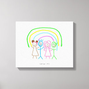 Upload Childs Drawing Turn Kids Artwork to Canvas Print