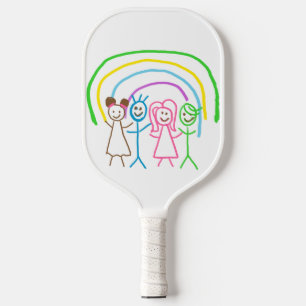 Upload Childs Drawing Turn Kids Artwork to Carbon Fiber Pickleball Paddle