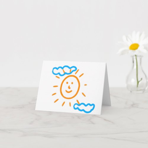 Upload Childs Drawing Turn Kids Artwork to  Card