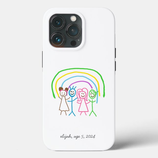 Upload Childs Drawing Turn Kids Artwork to Case-Mate iPhone Case (Back)