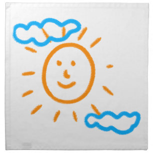Upload Childs Drawing Turn Kids Artwork to Cloth Napkin