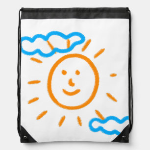 Upload Childs Drawing Turn Kids Artwork to Drawstring Bag