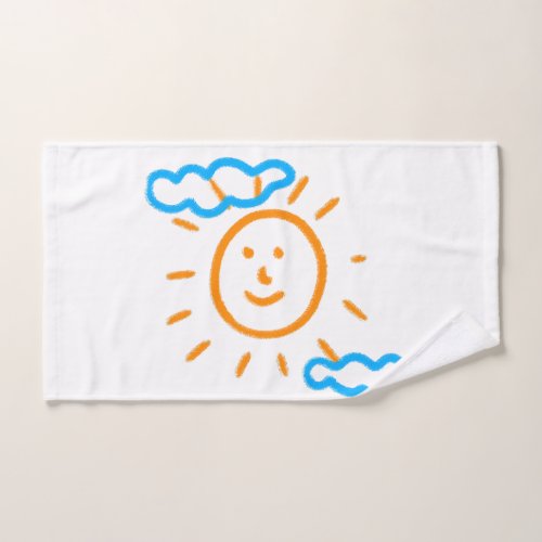 Upload Childs Drawing Turn Kids Artwork to Hand Towel