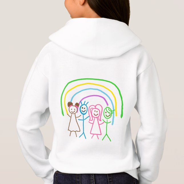 Upload Childs Drawing Turn Kids Artwork to Hoodie (Back)