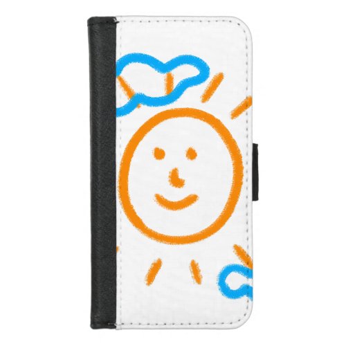 Upload Childs Drawing Turn Kids Artwork to iPhone 87 Wallet Case