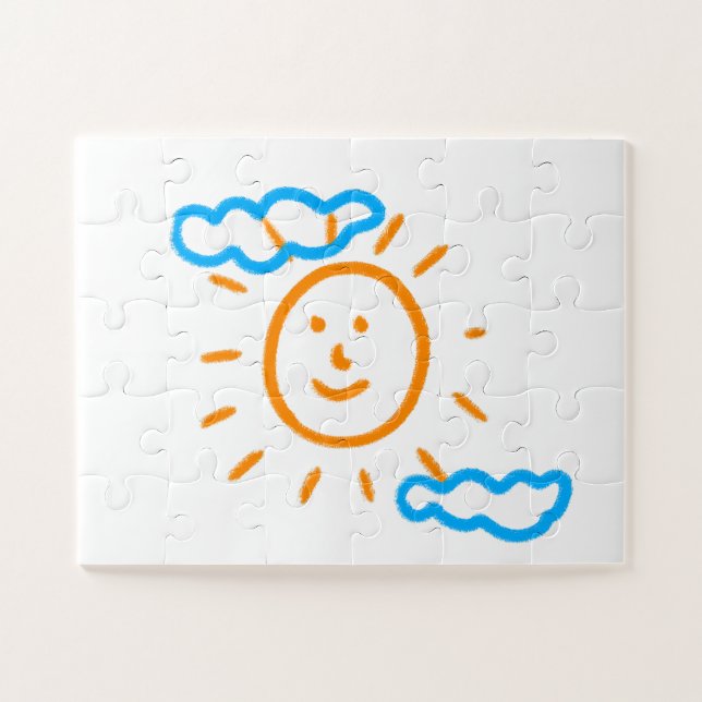 Upload Childs Drawing Turn Kids Artwork to Jigsaw Puzzle (Horizontal)