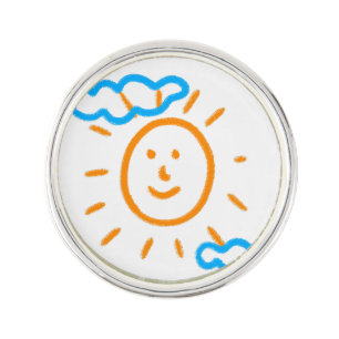Upload Childs Drawing Turn Kids Artwork to Lapel Pin