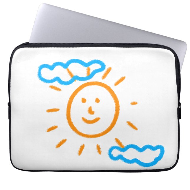 Upload Childs Drawing Turn Kids Artwork to Laptop Sleeve (Front)