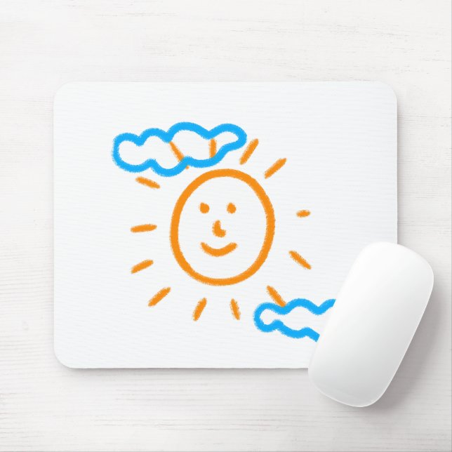 Upload Childs Drawing Turn Kids Artwork to Mouse Pad (With Mouse)