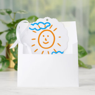 Upload Childs Drawing Turn Kids Artwork to  Ornament Card