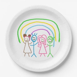 Upload Childs Drawing Turn Kids Artwork to Paper Plates