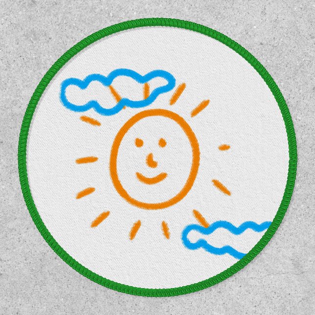 Upload Childs Drawing Turn Kids Artwork to Patch (Front)