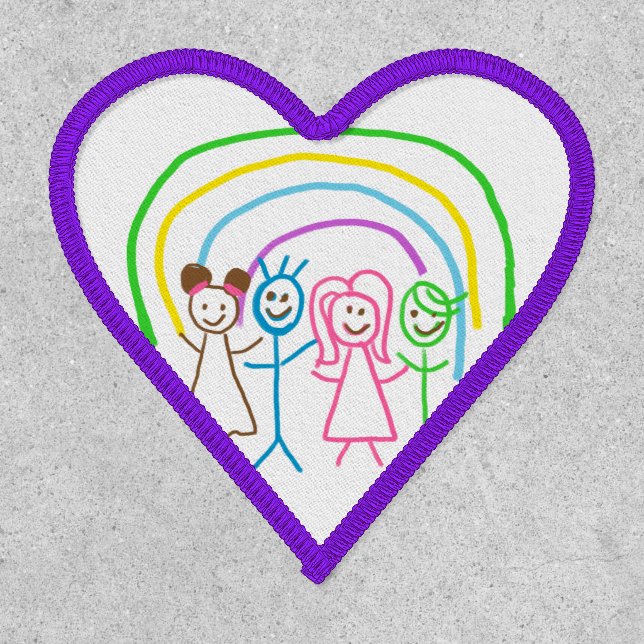 Upload Childs Drawing Turn Kids Artwork to Patch (Front)