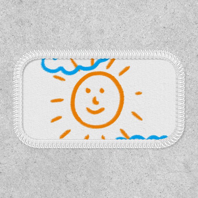 Upload Childs Drawing Turn Kids Artwork to Patch (Front)