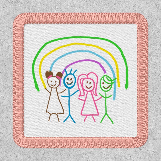 Upload Childs Drawing Turn Kids Artwork to Patch (Front)