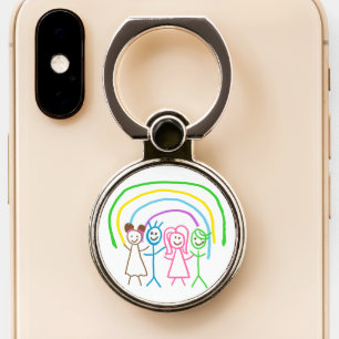Upload Childs Drawing Turn Kids Artwork to Phone Ring Stand