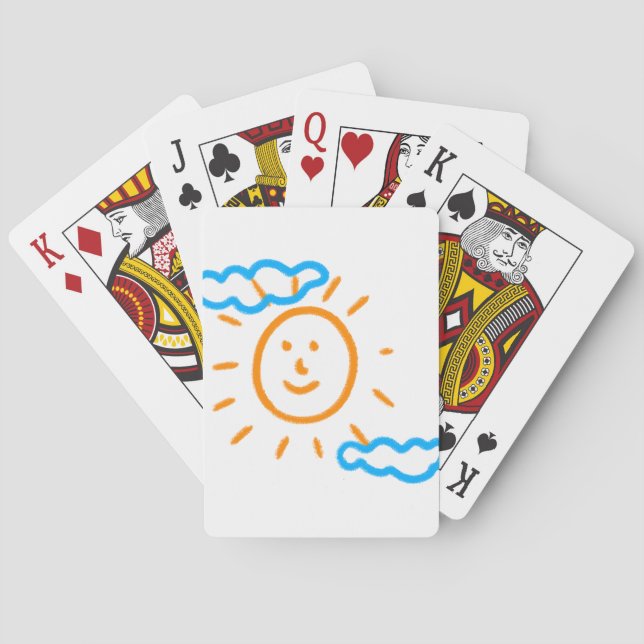 Upload Childs Drawing Turn Kids Artwork to Poker Cards (Back)