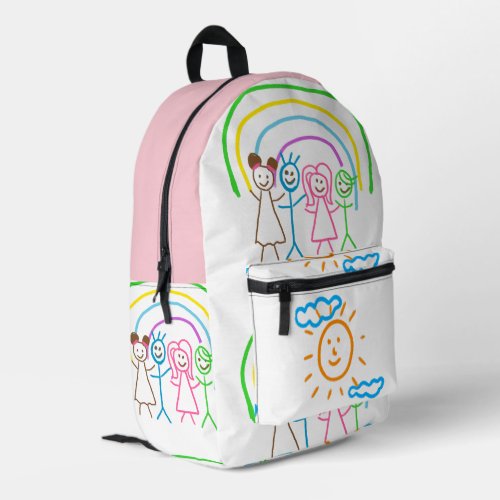 Upload Childs Drawing Turn Kids Artwork to Printed Backpack