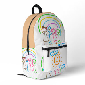 Upload Childs Drawing Turn Kids Artwork to Printed Backpack