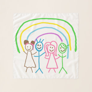 Upload Childs Drawing Turn Kids Artwork to Scarf