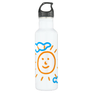 Upload Childs Drawing Turn Kids Artwork to Stainless Steel Water Bottle