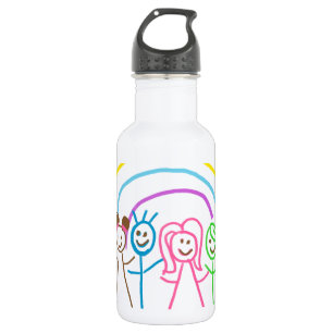 Upload Childs Drawing Turn Kids Artwork to Stainless Steel Water Bottle