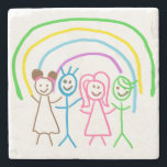 Upload Childs Drawing Turn Kids Artwork to Stone Coaster<br><div class="desc">Digitize your kids' drawing or artwork and create unique gift products with your child's own artwork for a forever memory. Add your kids drawing to pillows,  mugs,  lamps,  etc. Add kids' drawings,  paintings,  or any artwork for precious gifts for grandparents,  aunts,  uncles,  school or kindergarten teachers,  etc.</div>