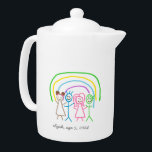 Upload Childs Drawing Turn Kids Artwork to Teapot<br><div class="desc">Digitize your kids' drawing or artwork and create unique gift products with your child's own artwork for a forever memory. Add your kids drawing to pillows,  mugs,  lamps,  etc. Add kids' drawings,  paintings,  or any artwork for precious gifts for grandparents,  aunts,  uncles,  school or kindergarten teachers,  etc.</div>