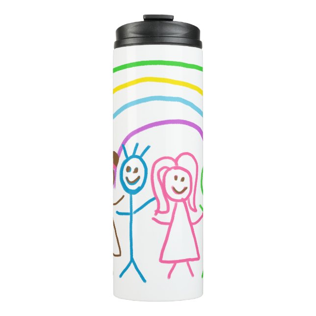 Upload Childs Drawing Turn Kids Artwork to Thermal Tumbler (Front)