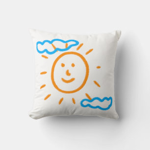 Upload Childs Drawing Turn Kids Artwork to Throw Pillow