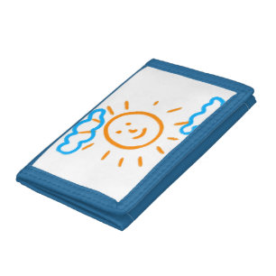 Upload Childs Drawing Turn Kids Artwork to Tri-fold Wallet
