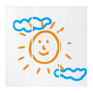 Upload Childs Drawing Turn Kids Artwork to Triptych